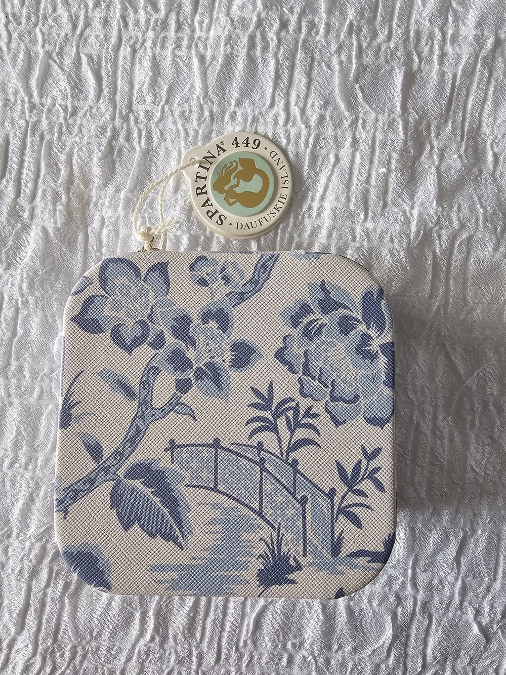 Spartina 449 Garden Toile Travel Jewelry Travel Case - Picture 2 of 7